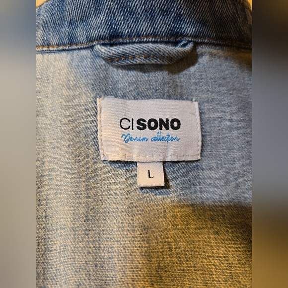 💙🩵🤎Upcycled Retro Hibiscus Quilt Jeans  Jacket // Made w/♡ - Picture 3 of 3